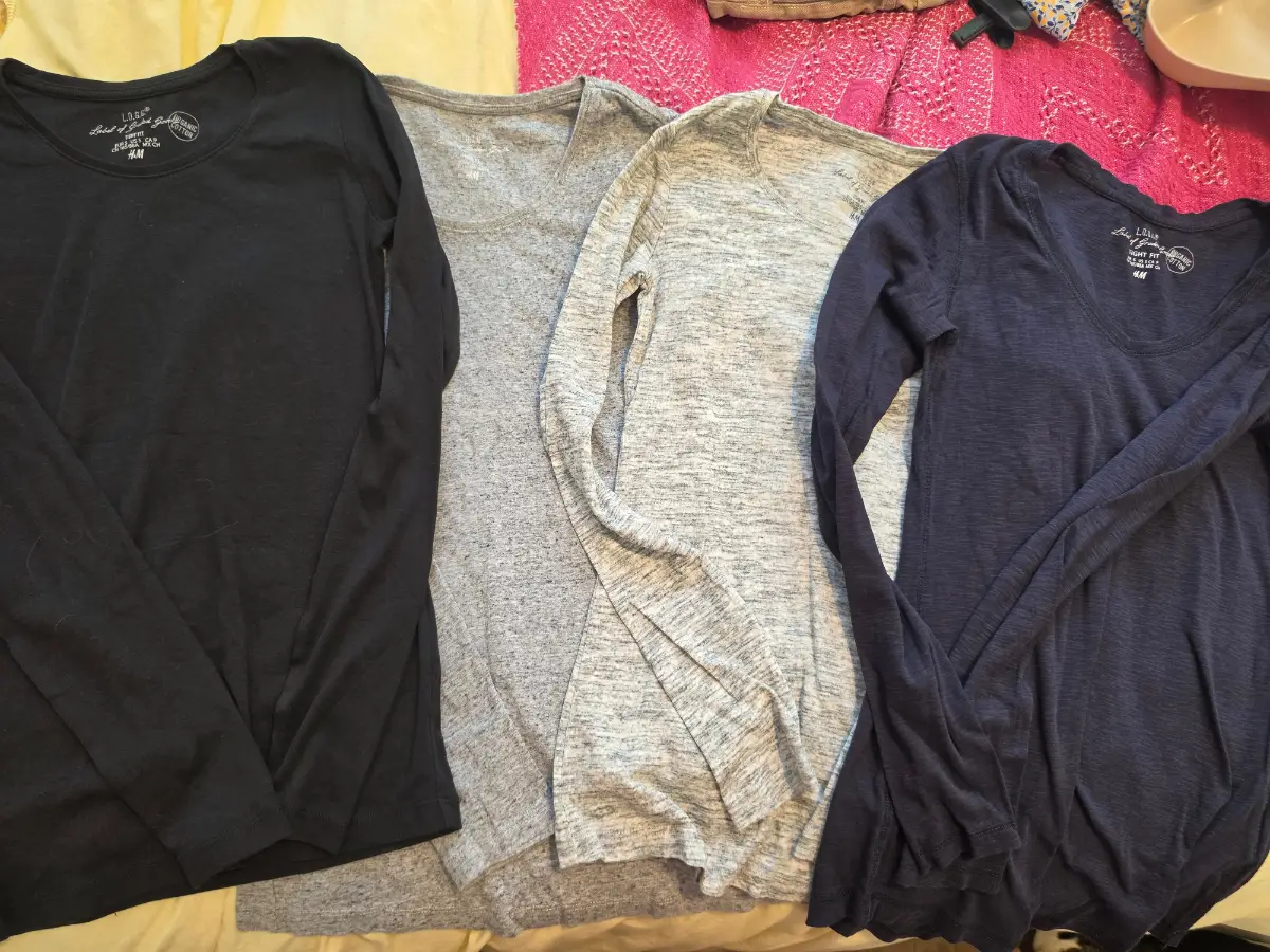 h&m ladies 100% cotton long sleeved top x 4
