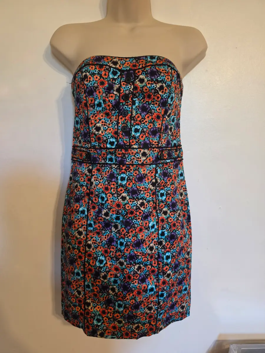 Floral summer tube dress size 10