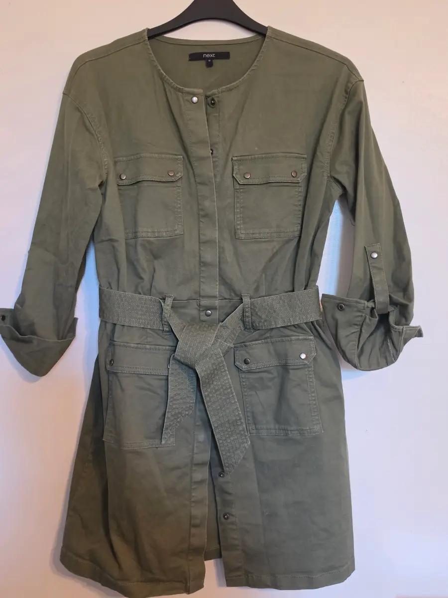 Next cargo khaki utility dress size 10