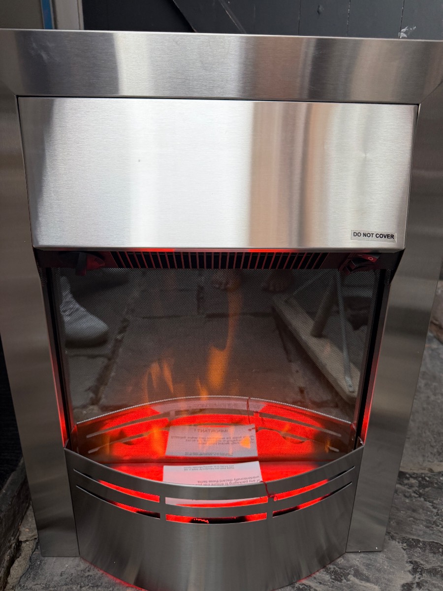 stainless steel electric fire