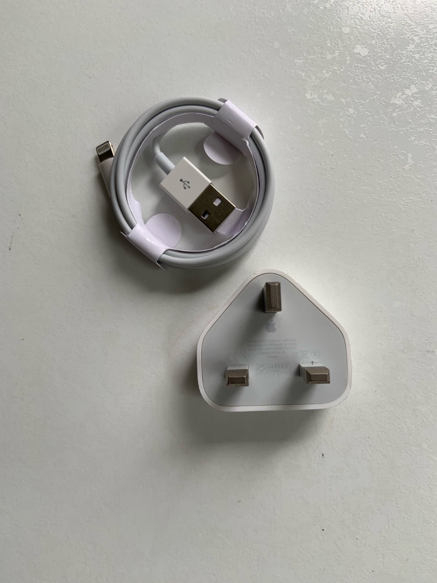 Genuine Apple 5w USB A Charger and a USB Charger Cable