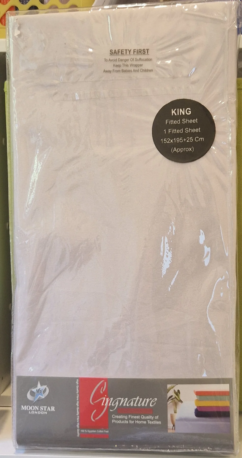 Signature King Size lilac/greyFitted Sheet