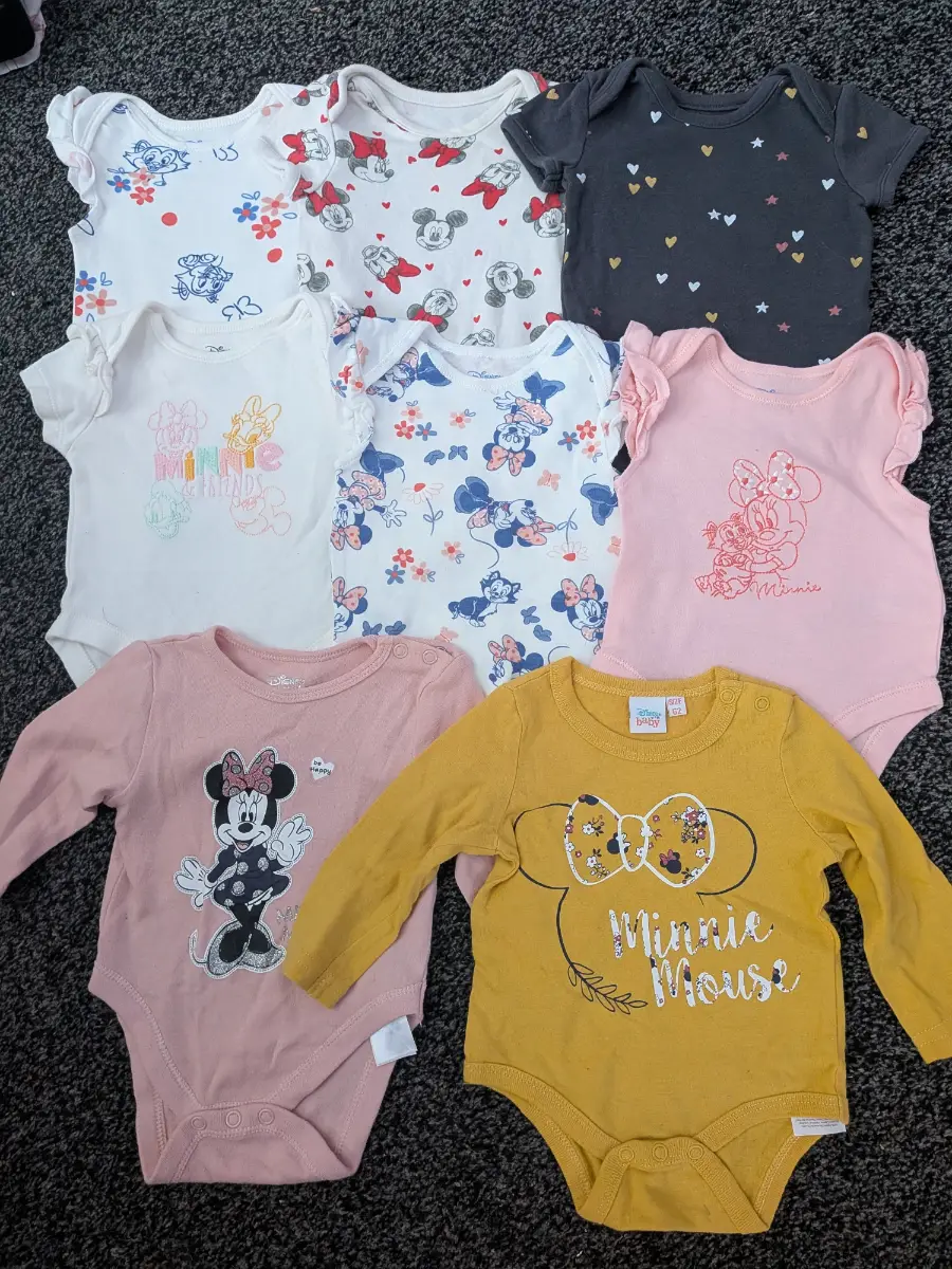0-3 months bundle of baby girls vests