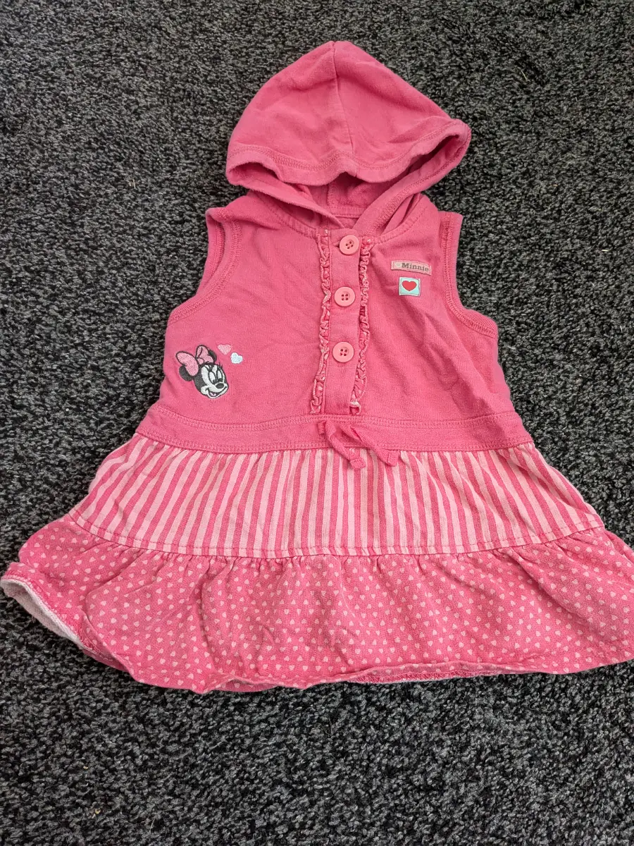 6-9 months baby girls Disney Minnie mouse hooded dress