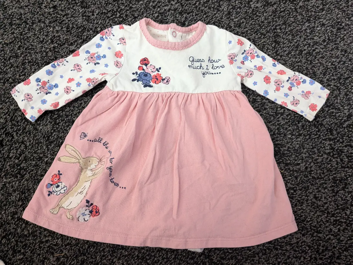 Upto 3 months baby girls guess how much I love you dress