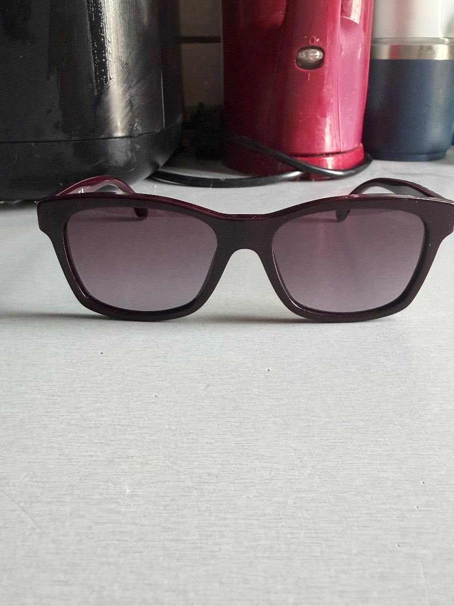 Chanel 5484 C.1461/S1 54□17 140 2N S Universal Fit Sunglasses Logo Plaques Dark Burgundy Gradient