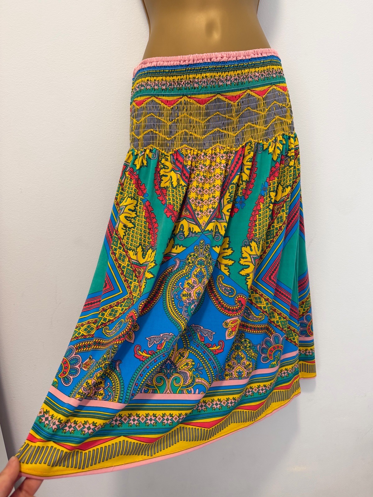Boho Colourful Midi Skirt
