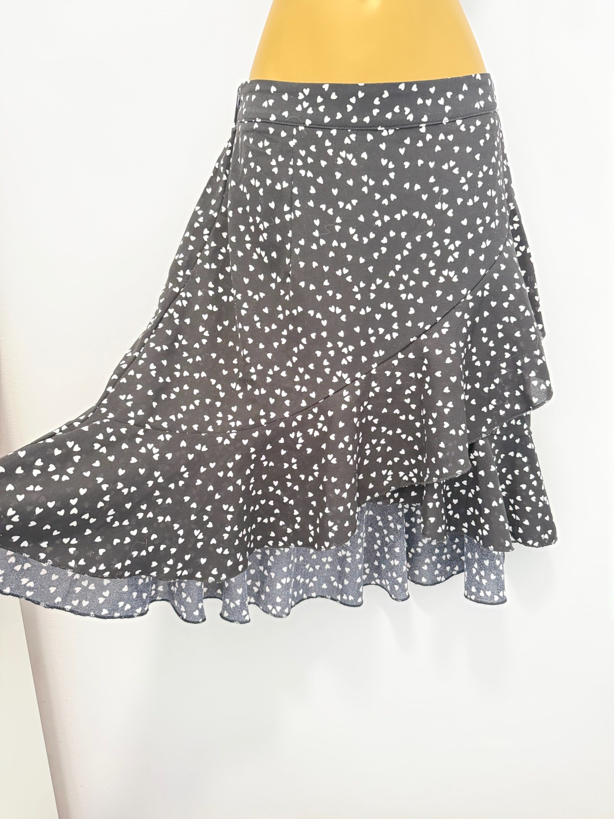 Asymmetrical Hearts Mini Skirt
