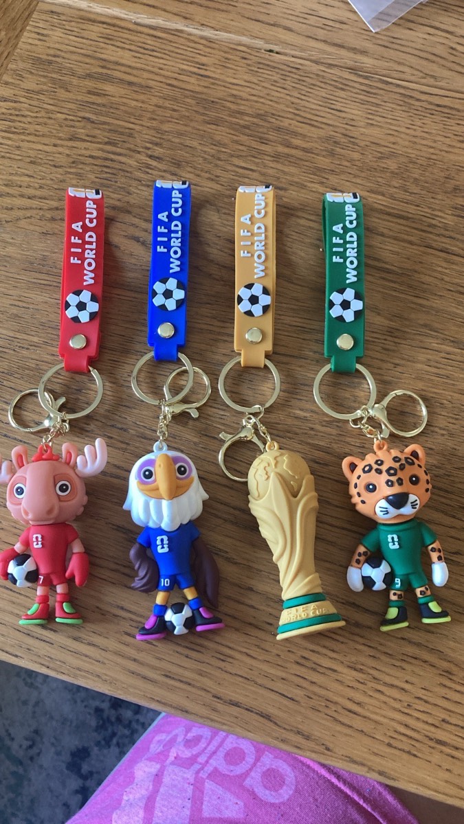 Set of World Cup keyrings