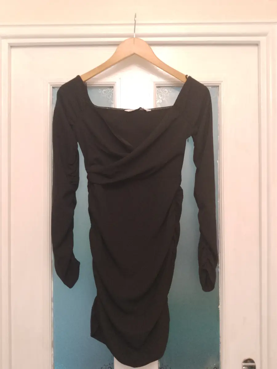Zara dress,black chiffon, ideal club wear, size XS/6-8