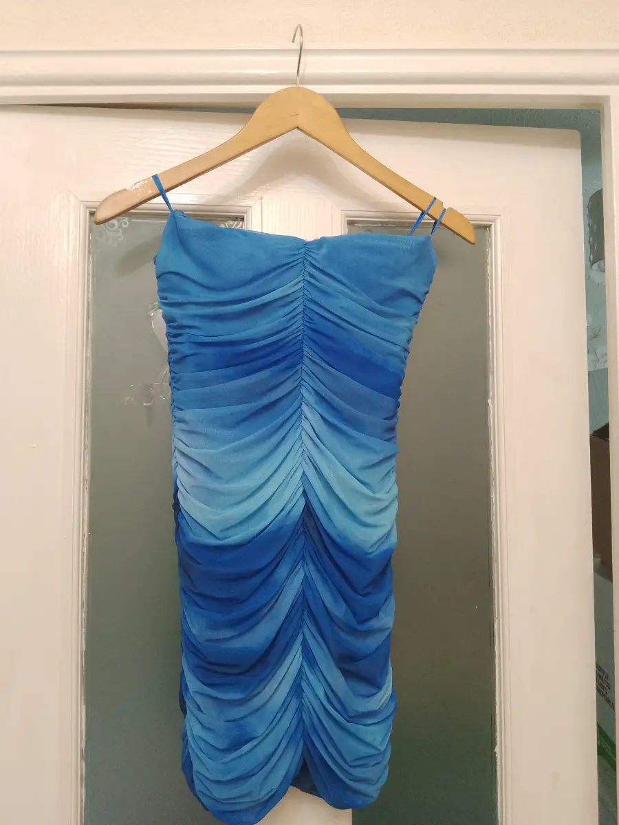 Strapless ZARA dress,size M in chiffon, ideal for weddings and special occasions