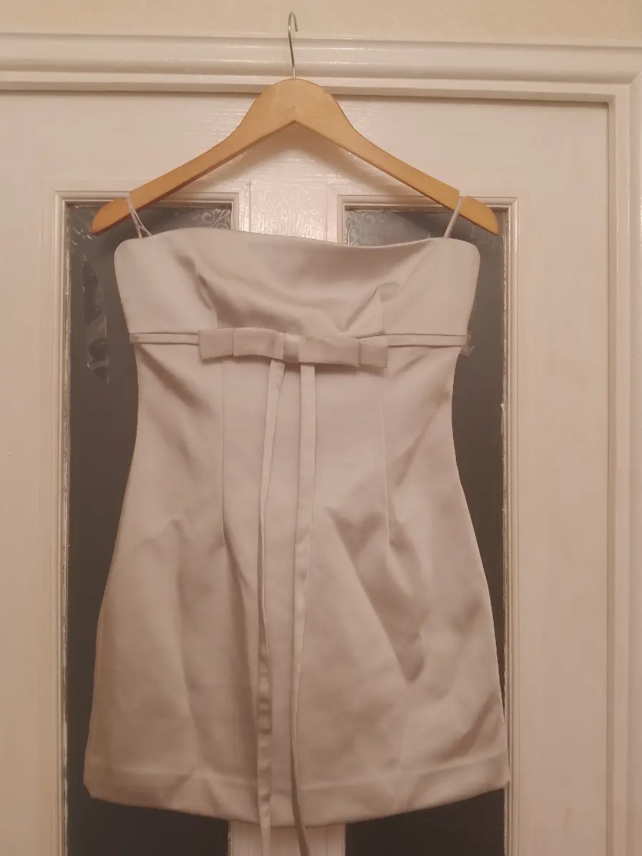 ZARA grey satin cocktail dress,size M