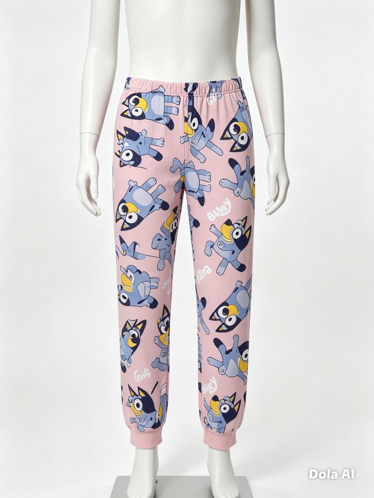 H&M Bluey Pink Pyjama Bottoms – Size 3–4 Years – Good Used Condition
