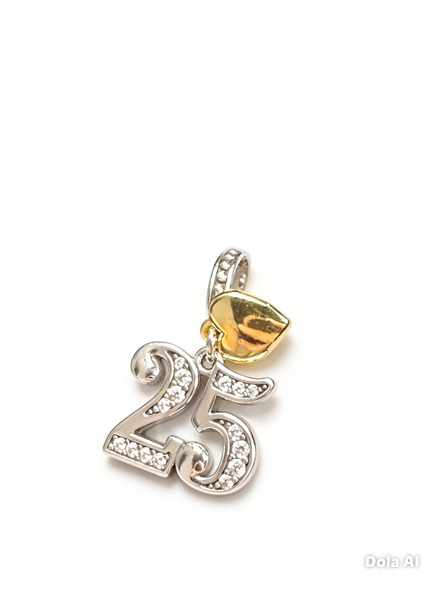 925 Sterling Silver 25 Milestone Charm | Unused + Free Gift Box