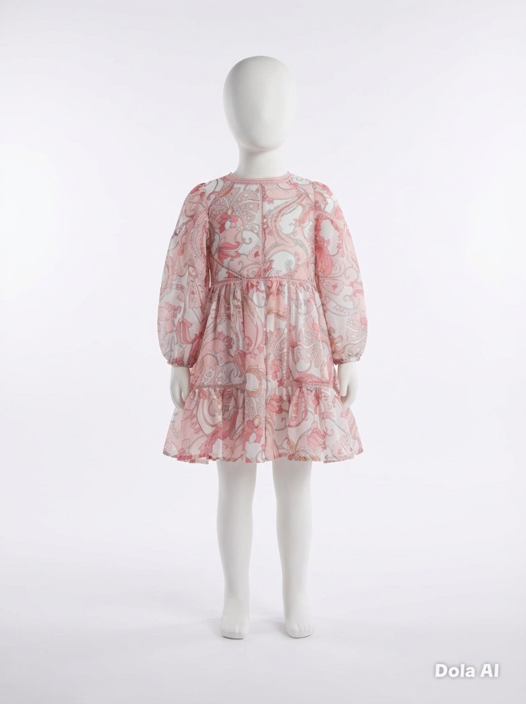 Ted Baker Pink Paisley Print Tiered Dress – Age 2–3Years – Worn Once / Like New