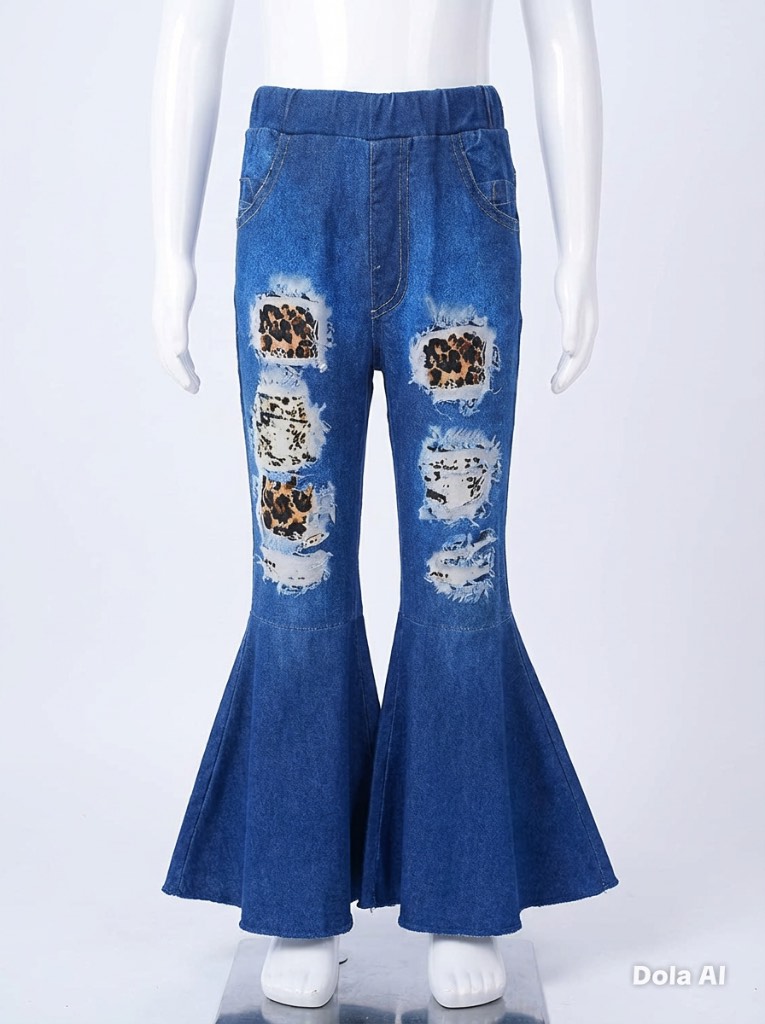 Girls' Blue Flared Jeans - Age 4-5 Years | Amazon Brand | Worn Like New