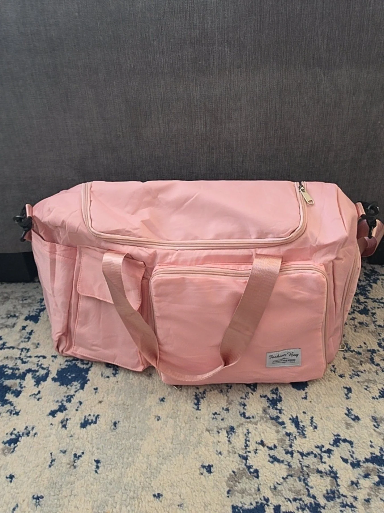 Blush Pink Large Travel / Holdall Duffle Bag