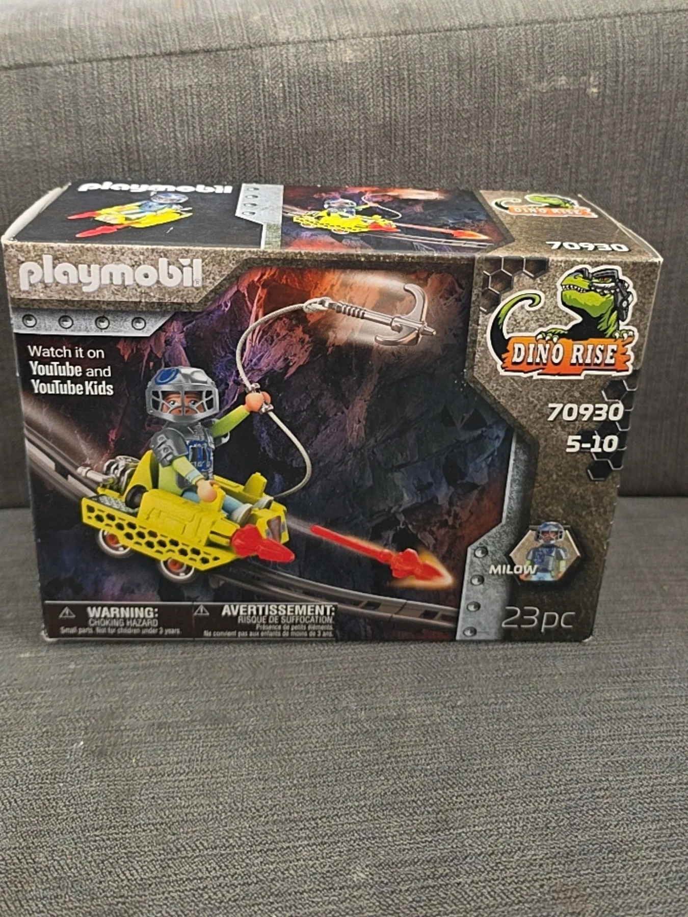 PLAYMOBIL Dino Rise — Mine Cart with Hook & Launcher (70930)