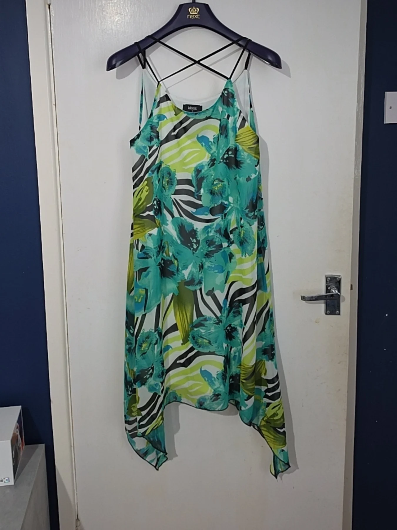 Klass Tropical Floral Hanky Hem Dress