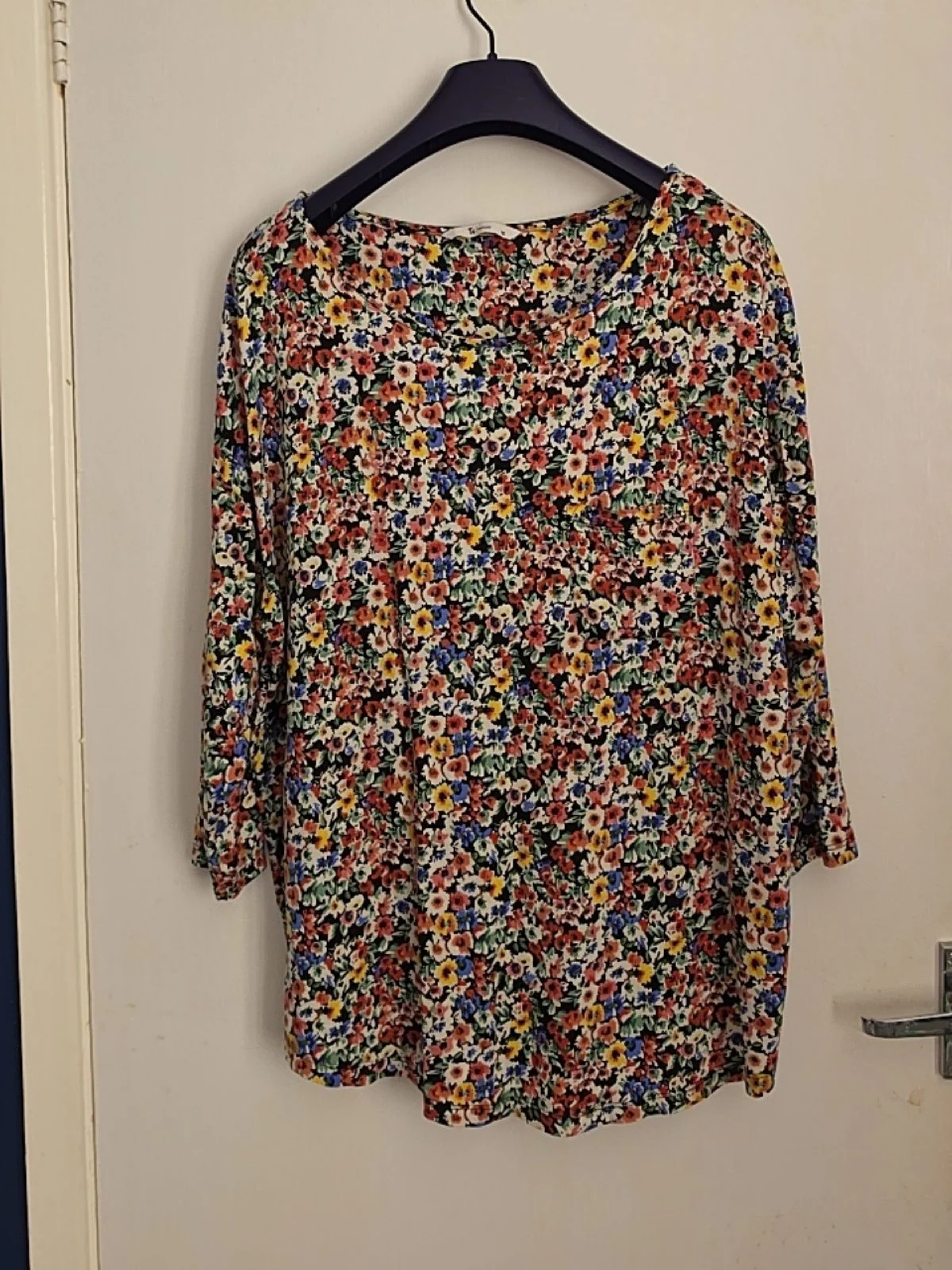 Tu Woman Ditsy Floral 3/4 Sleeve Top — Size UK 16