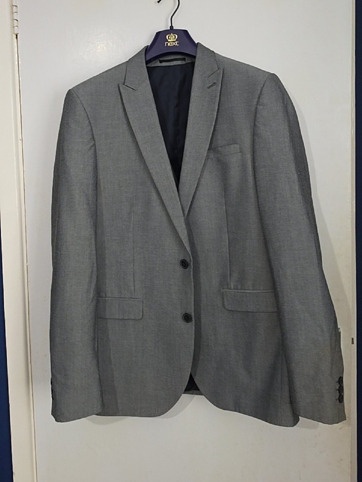 MATCHING SET — Next Slim Fit Suit Jacket + Waistcoat | Grey | 42L Jacket / 40L Waistcoat