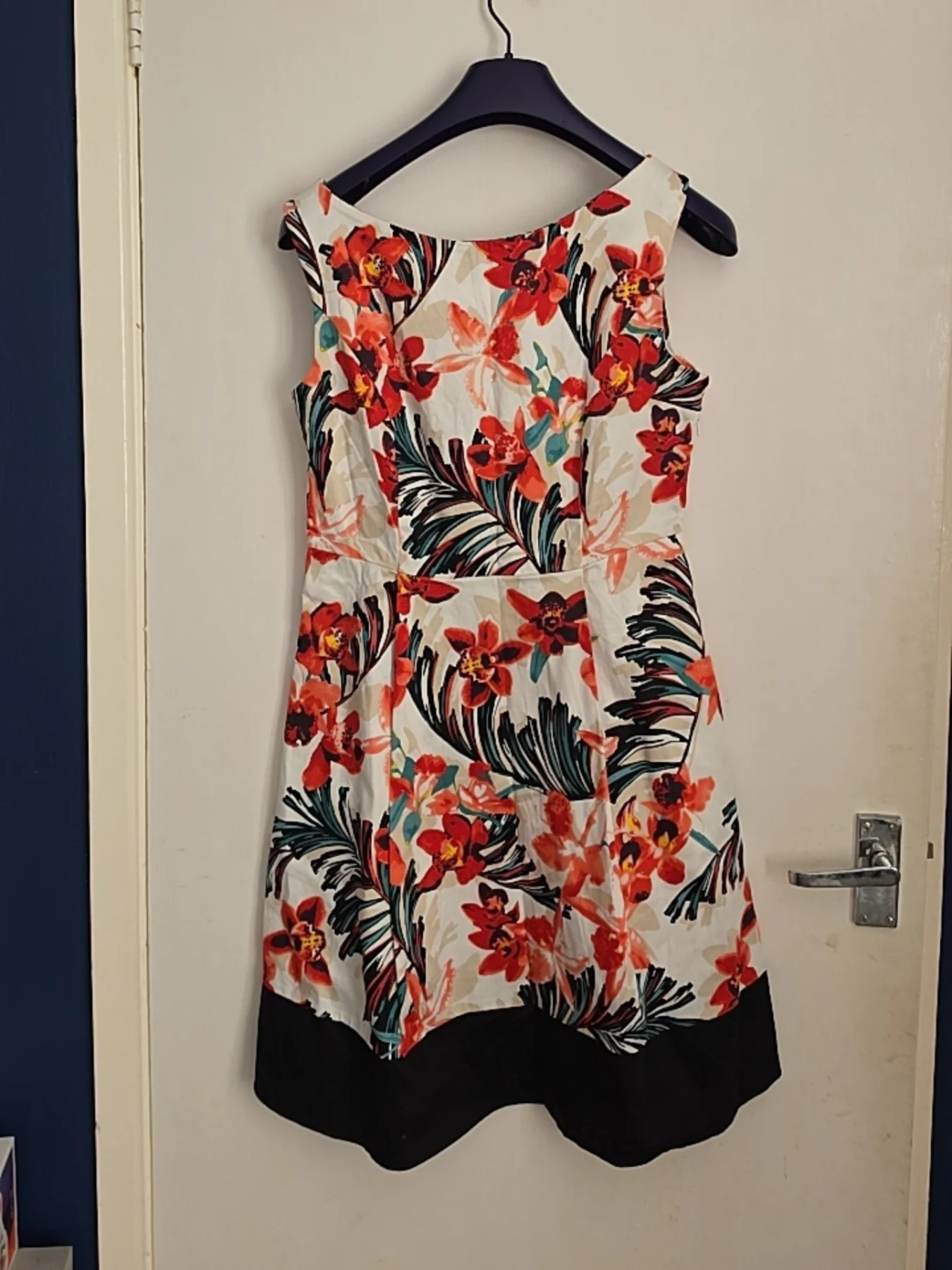 Gok x Tu Tropical Floral Fit & Flare Dress — Size UK 10