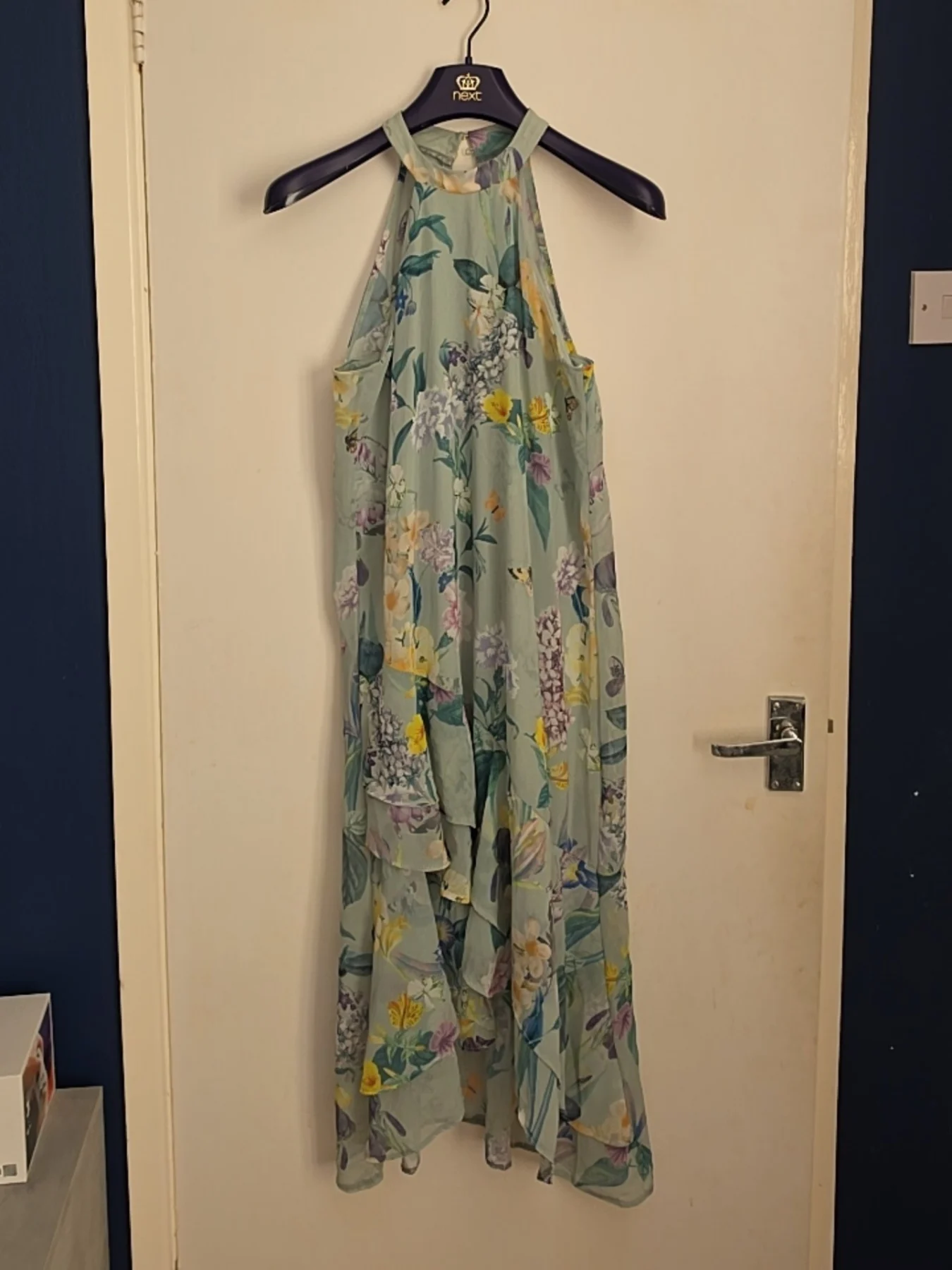 Lipsy London Sage Floral Halter Neck Midi Dress