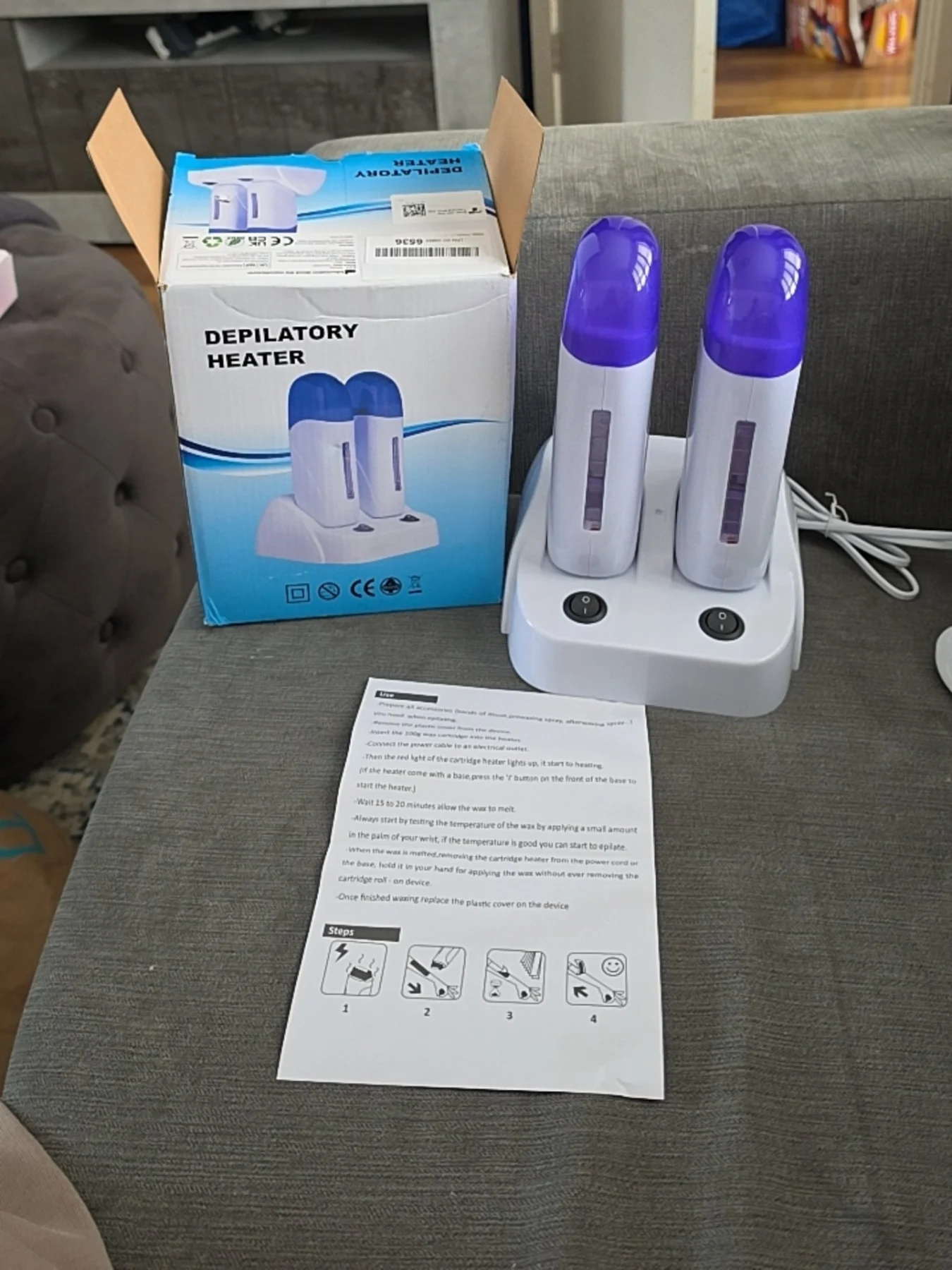 Dual Depilatory Heater — Double Roller Wax Warmer (NO WAX included)