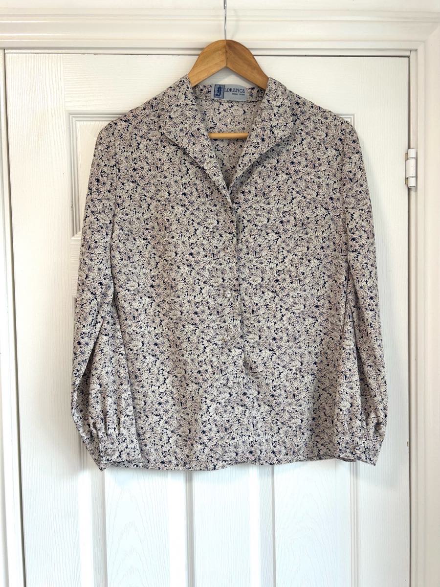 NWOT Florence Original Designs Floral Blouse - Size UK 10/12 Vintage Style