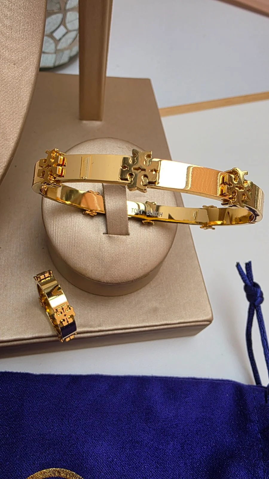Tory burch bangle and ring size 7 Set