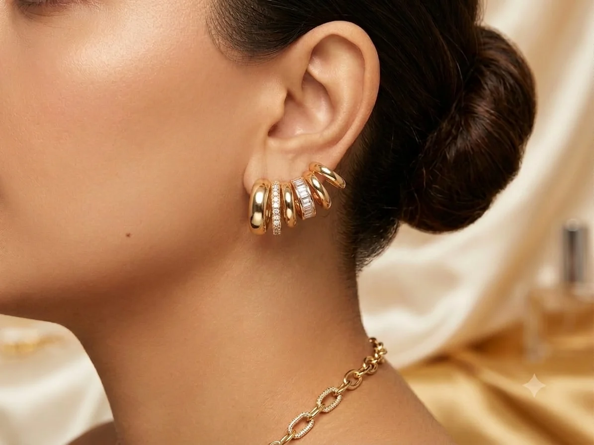 Tamannah Claw climber earrings