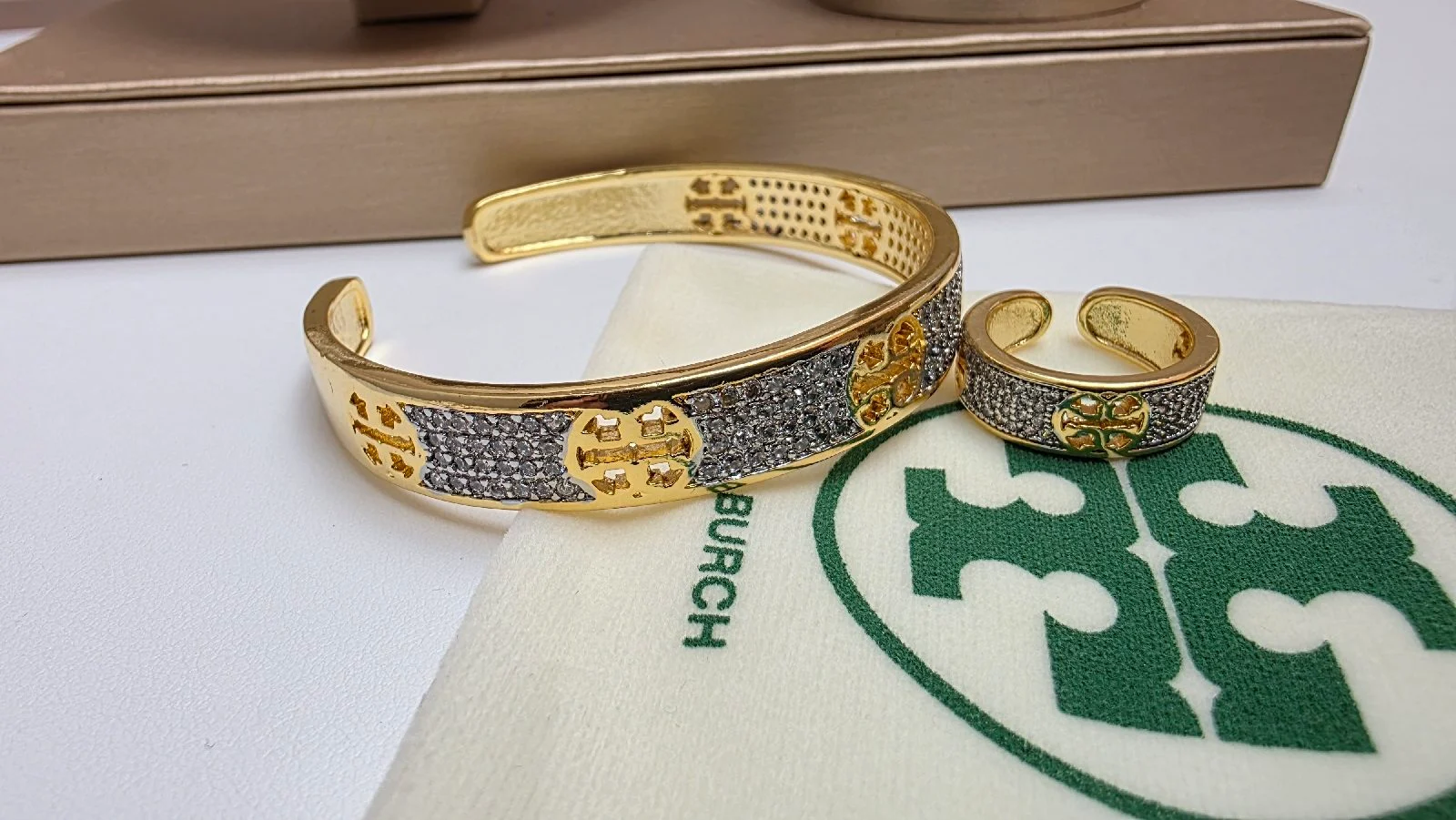 Tory burch bangle and ring set