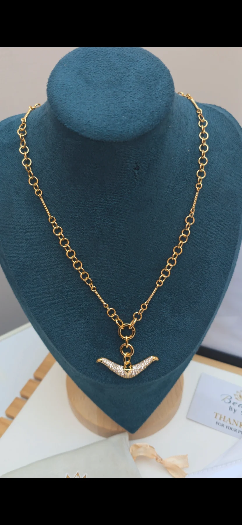T Bar anchor unique chain necklace
