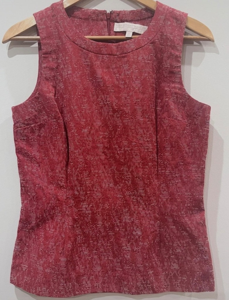 Fenn Wright Manson Rust Red Sleeveless Top . Size UK 12