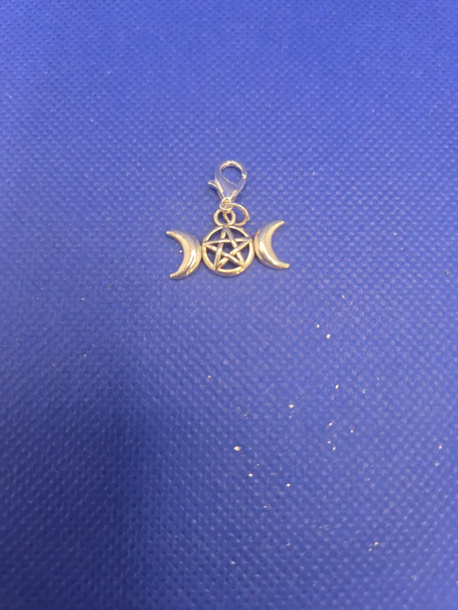 Triple Moon Pentacle Clip On Charm