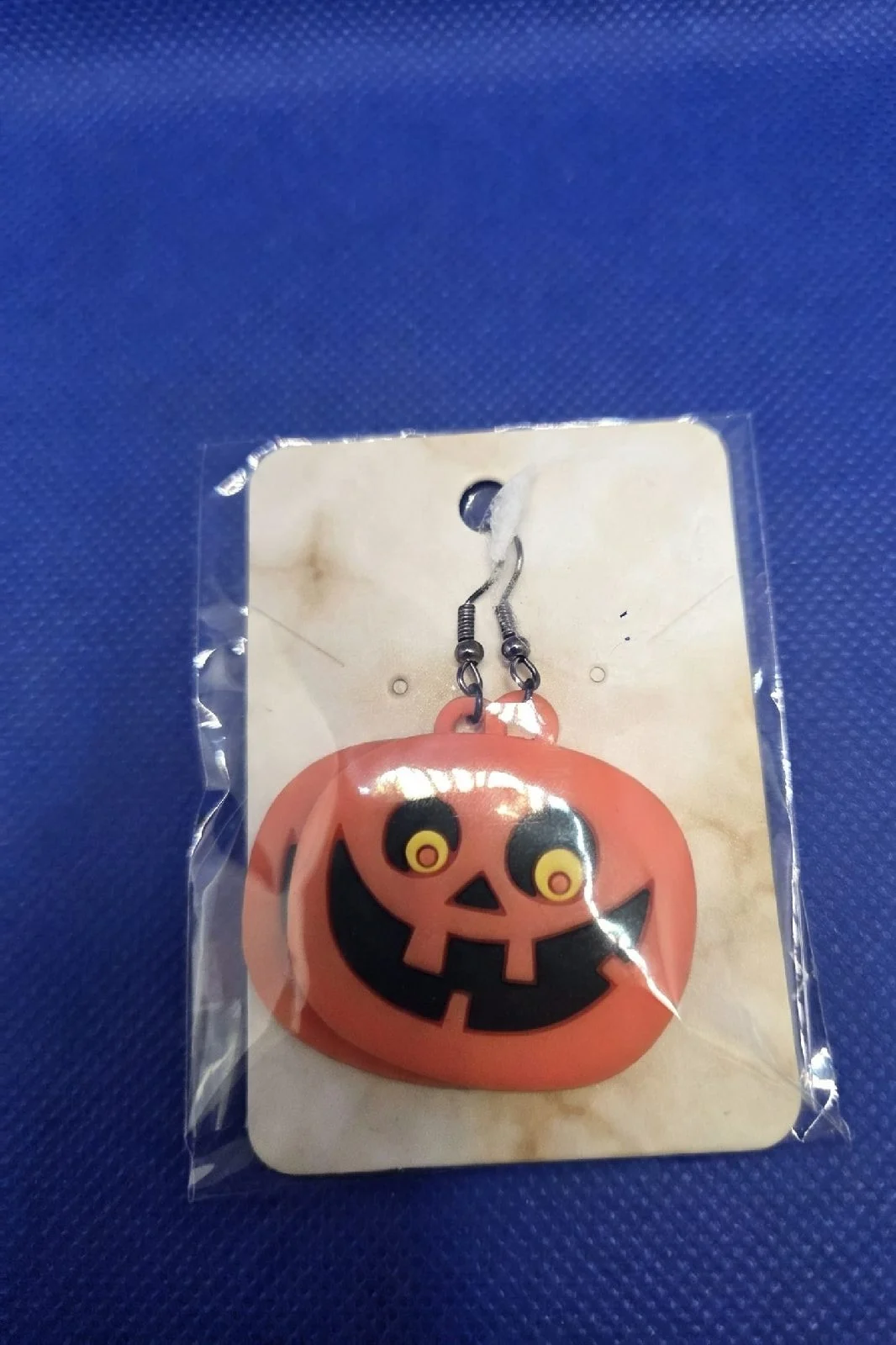 Jack -ó- Lantern Pumpkin Drop Earrings