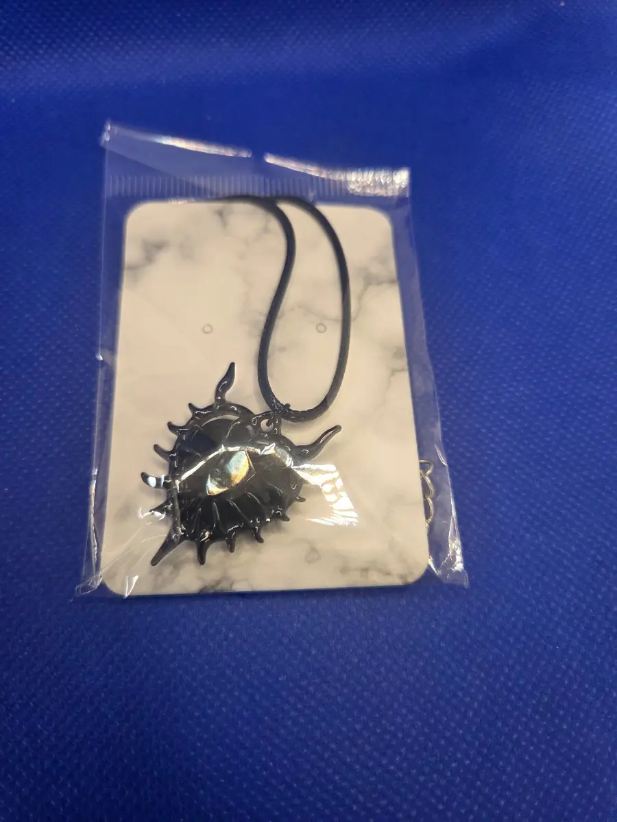 Gothic Spiked Horned Heart Statement Necklace