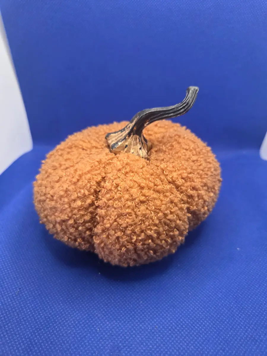 Warm Brown Textured Pumpkin - Gothic Autumn/Halloween Decor