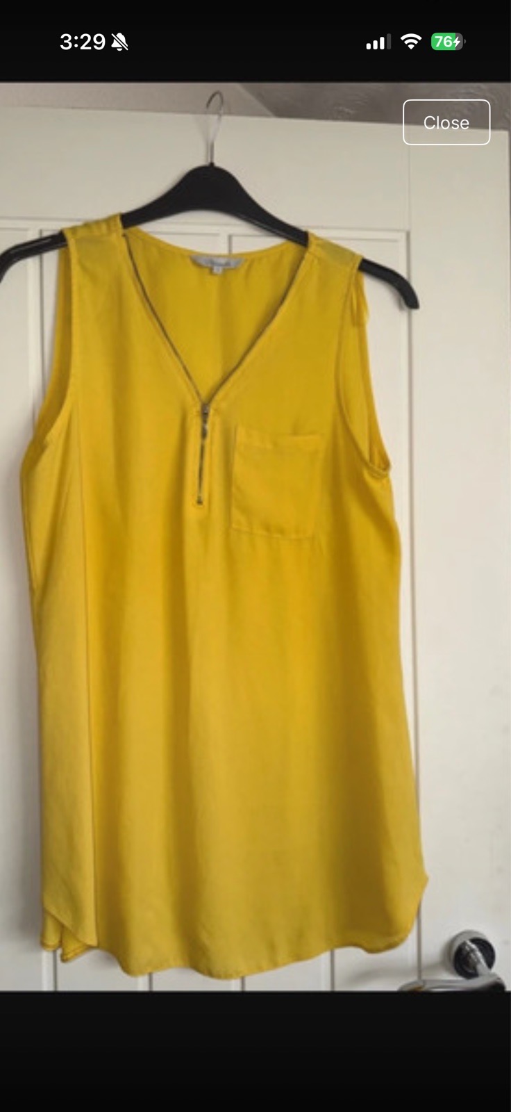 Women’s mustard vest top