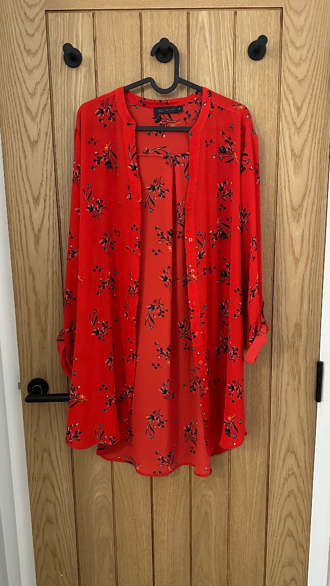 Orange Flowery Shirt