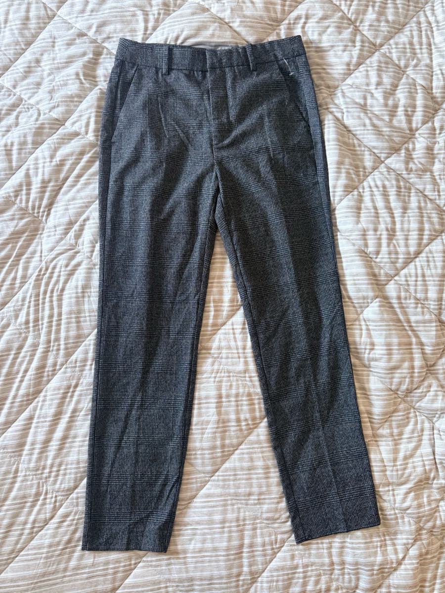 Zara Grey Check Tailored Trousers | Size S | Smart Casual