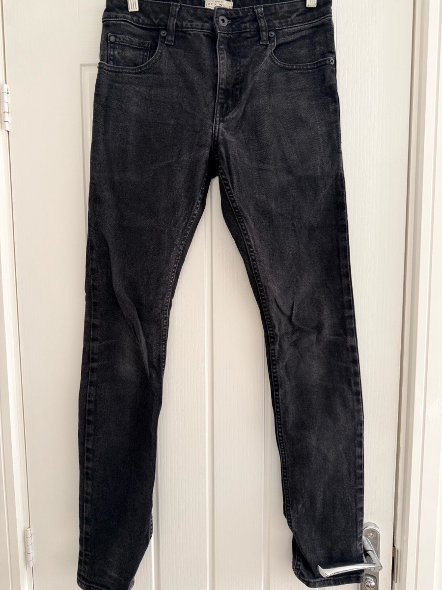 Jack Wills washed black skinny jeans 28R