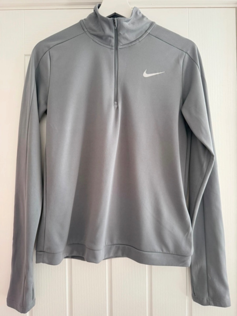 Nike Grey Quarter Zip Running Top | Size Small