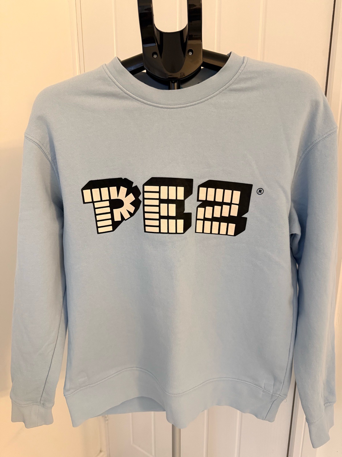 Zara PEZ graphic crewneck baby blue size S