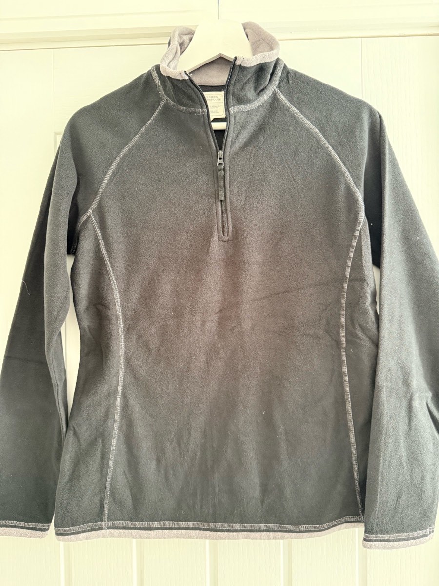 Mountain Warehouse Grey Quarter Zip Fleece Sz 10