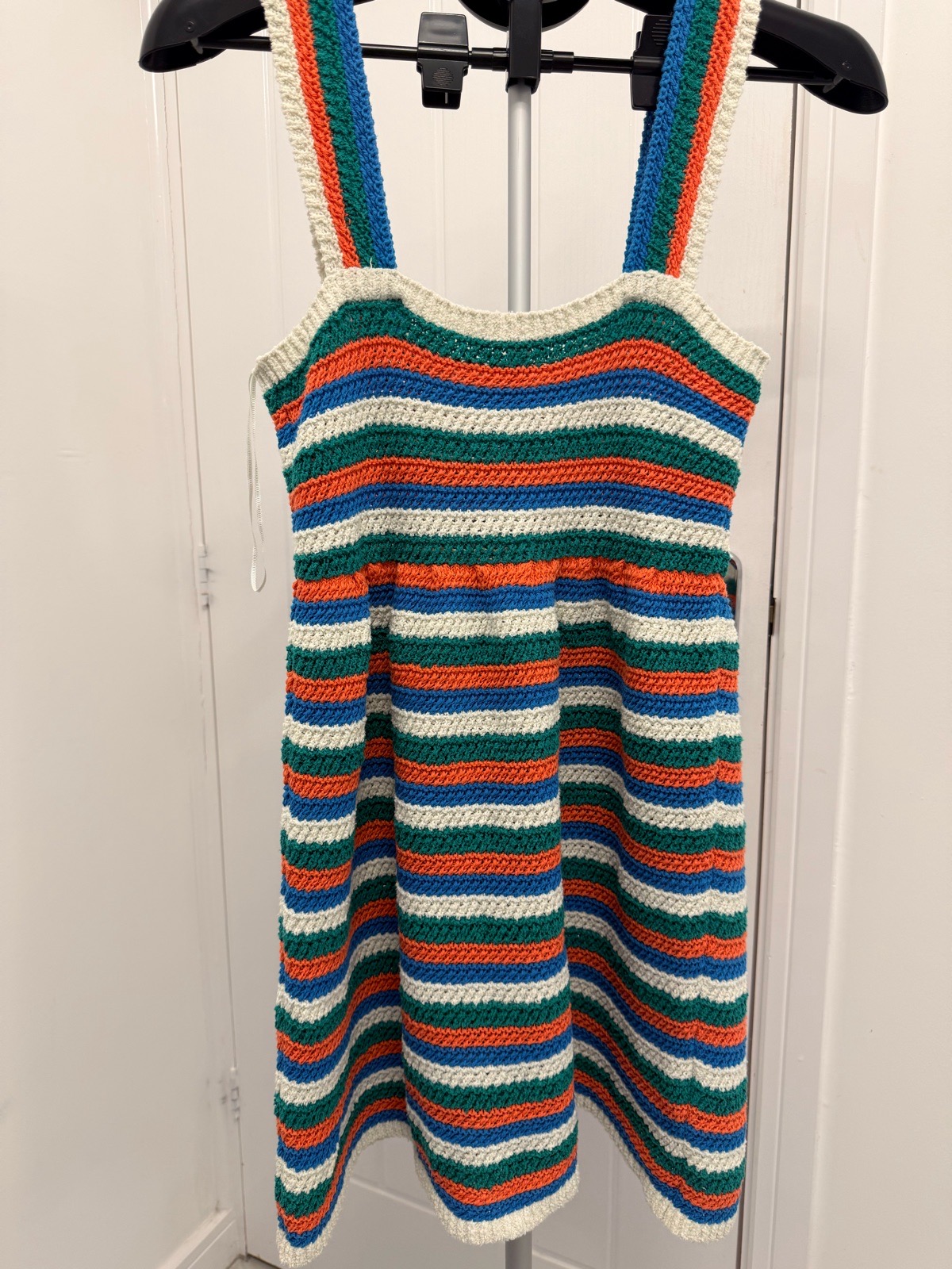 Zara rainbow crochet mini dress 🌈 L
