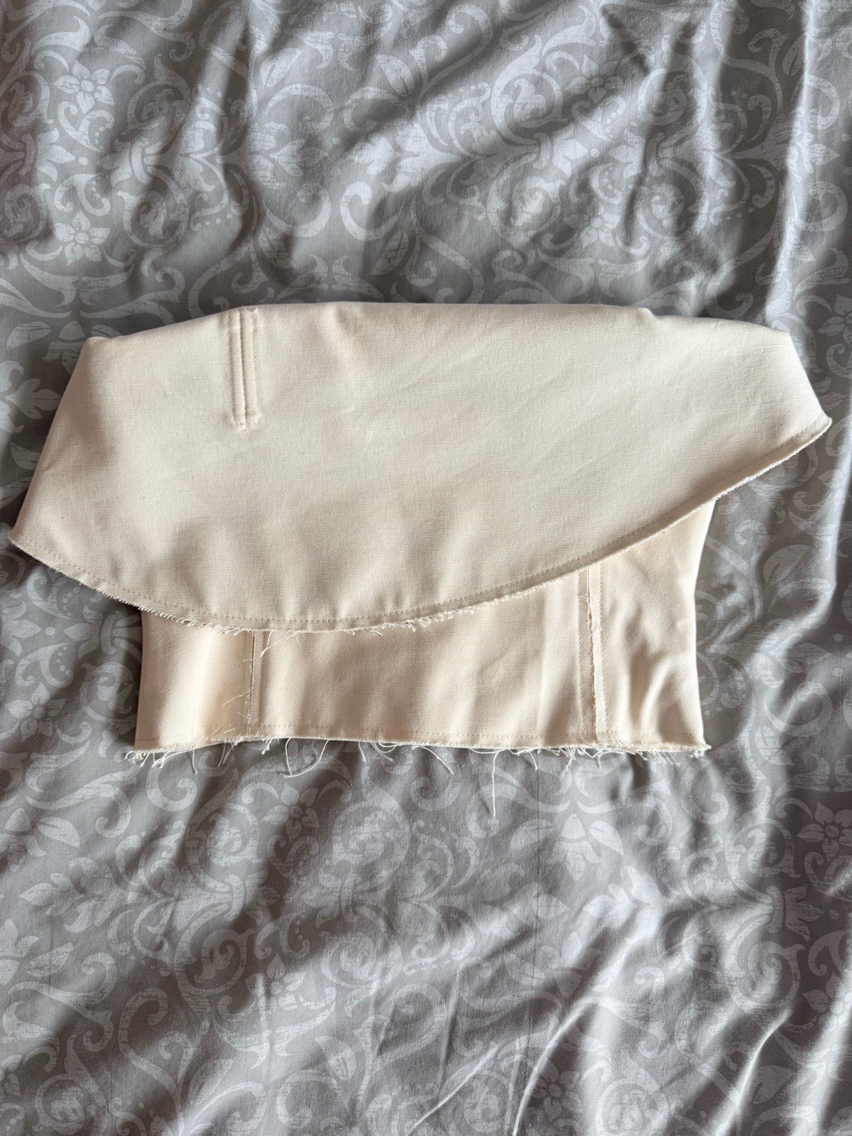 Zara Cream Ribbed Strapless Bandeau Crop Top XS