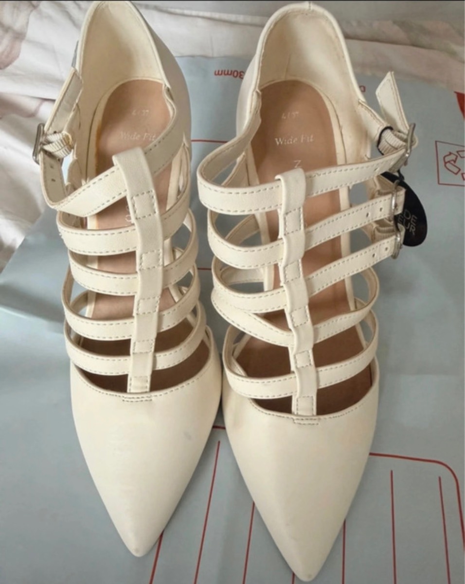 New Look cream cage heels  UK 4 BNWT