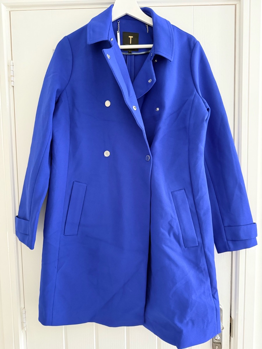 Ted Baker cobalt blue coat size 3 uk 12
