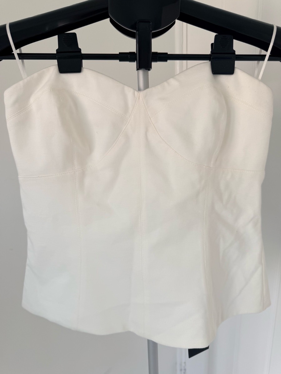 Phase Eight white corset crop top UK 12